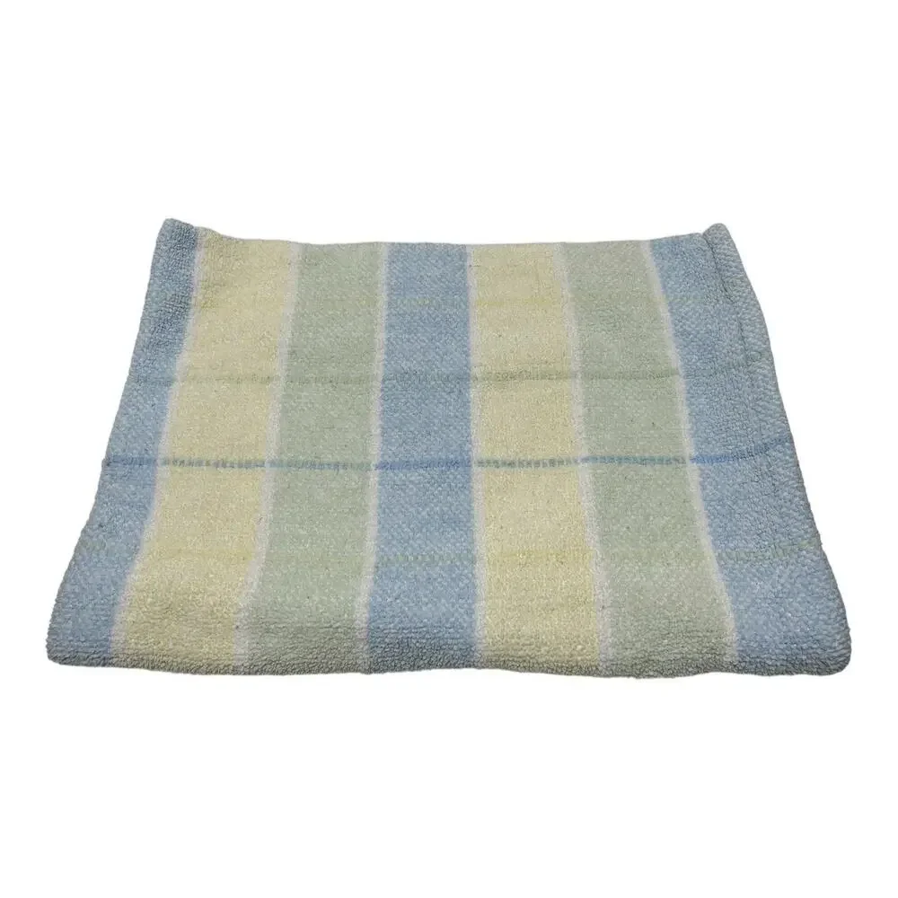 Bright Future Yellow Green Blue Plaid Square Chenille Baby Blanket JCPenney